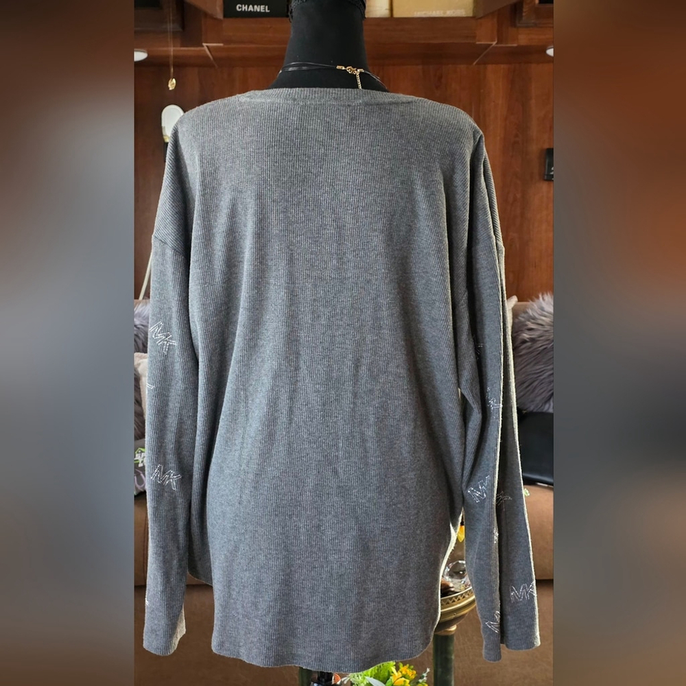 Michael Michael Kors Gray Rhinestone Sweater - Picture 5 of 7